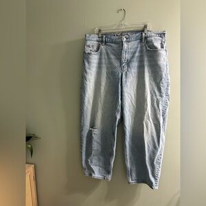 American eagle barrel leg jeans stretch